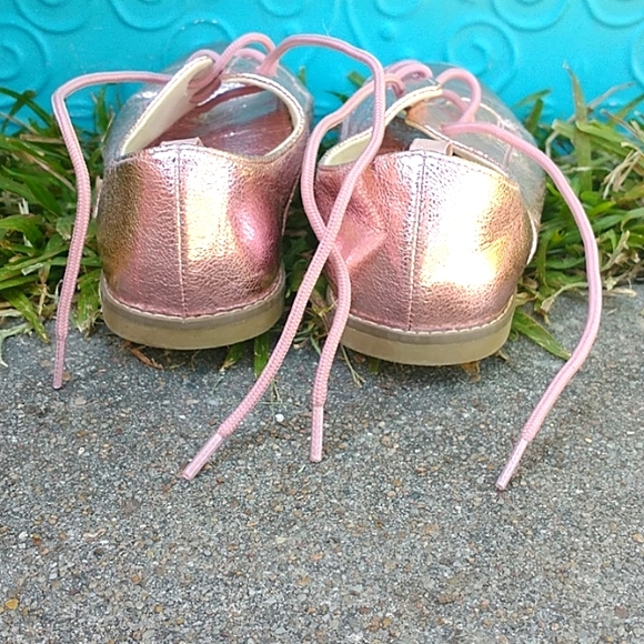 Metallic pink leather oxfords - Picture 5 of 7